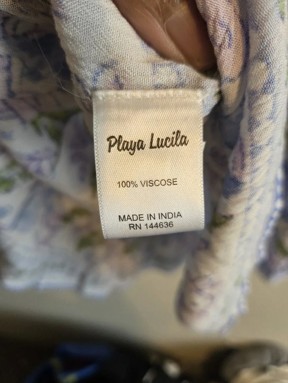 Playa Lucila One-Shoulder Floral Pleated Tiered Ruffle Mini Dress Sz S Festival - Picture 9 of 10